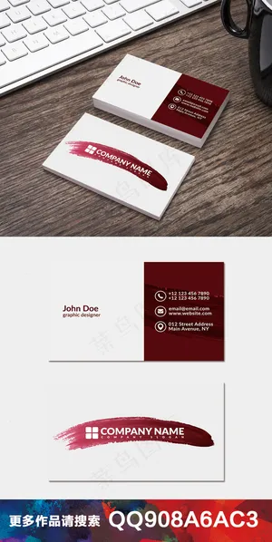 经典简约公司企业科技商务创意名片9...