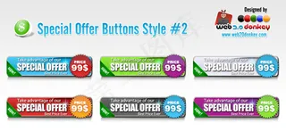 2集的Web 2特价按钮