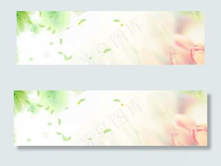 淘宝天猫春天绿色小清新文艺促销海报