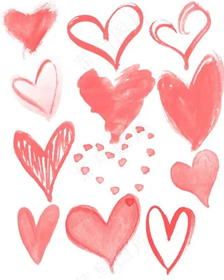 PS笔刷手绘心形笔刷