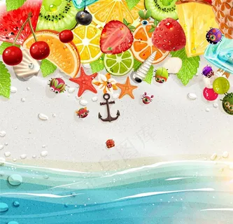 夏季热带度假背景图片