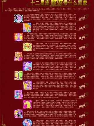 12星座旅游带什么回家图片