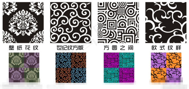 欧式花纹cdr矢量模版下载