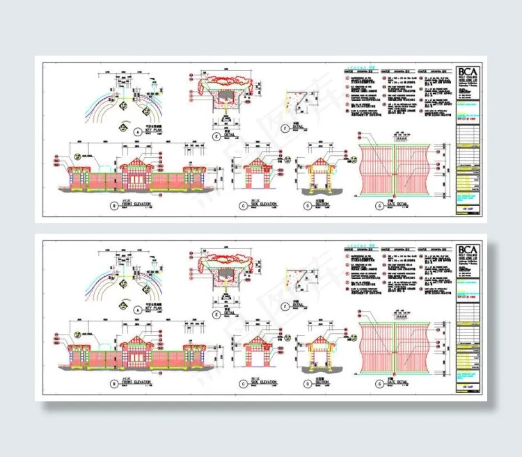 杭州山水人家景观cad图设计图