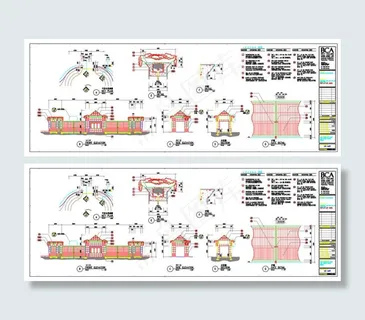 杭州山水人家景观cad图设计图
