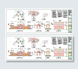 杭州山水人家景观cad图设计图