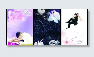 婚礼喜庆展板背景图图片