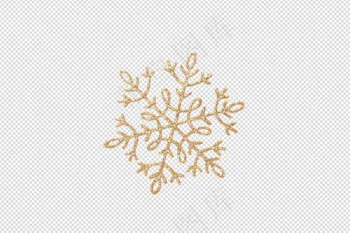 金色雪花免扣PNG素材