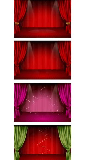 绿色红色节目舞台背景