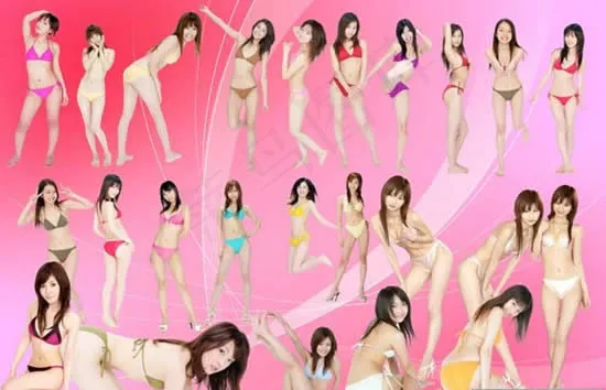 内衣美女PSD素材psd模版下载