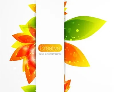 创意花卉绚彩背景矢量素材