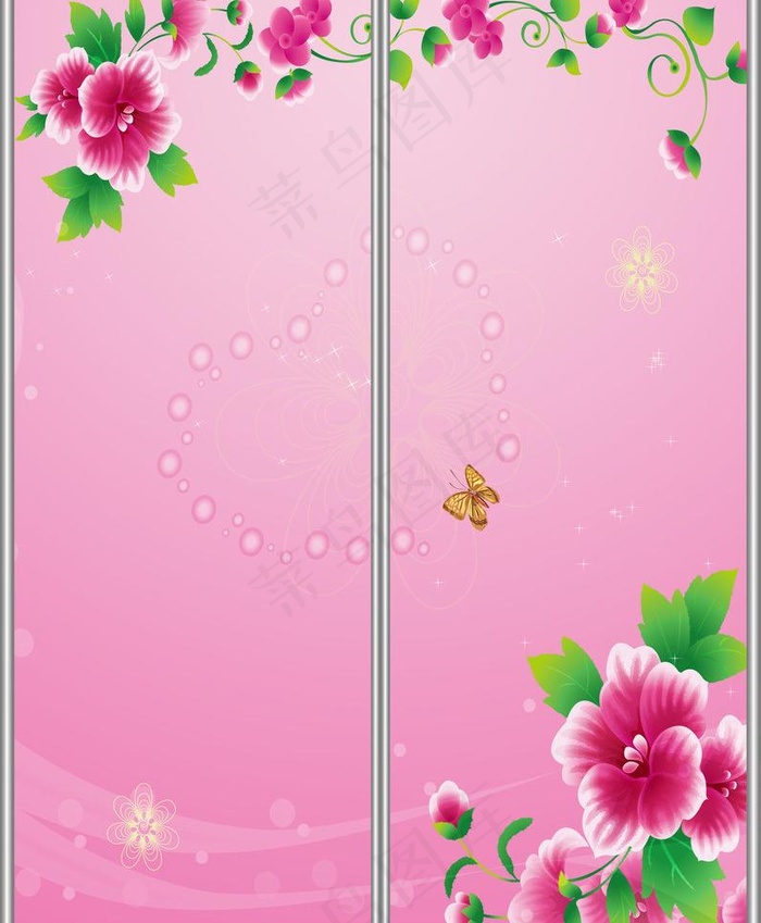 花朵移门图片(4134X5315(DPI:300))psd模版下载