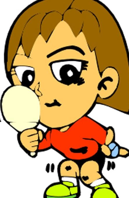 卡通乒乓球运动人物图片