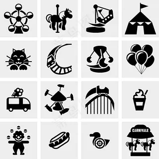 马戏团元素图标