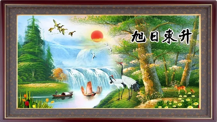 精美宾馆风景壁画(5244X2953(DPI:300))psd模版下载