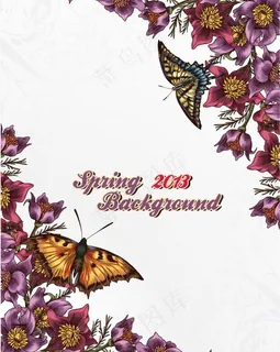 春天鲜花蝴蝶图片 春天鲜花蝴蝶图片