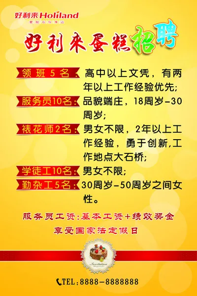 招聘海报psd模版下载