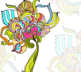 绚丽的手绘花纹背景二