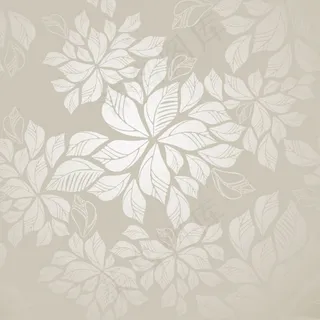 矢量淡雅树叶花纹背景素材