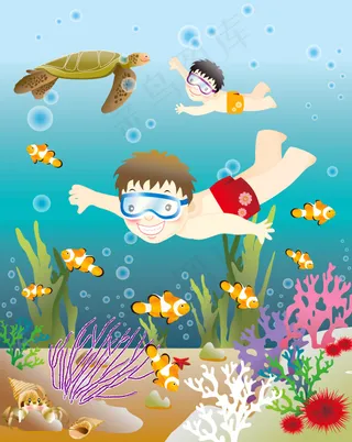 潜入深海世界的男孩