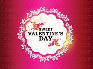 情人节标签背景矢量图