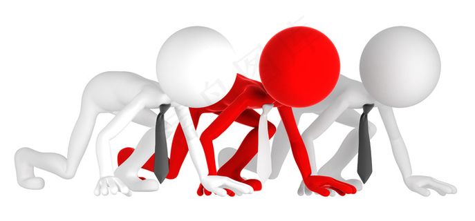 商人们排队上轨道的起点