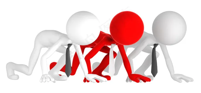 商人们排队上轨道的起点