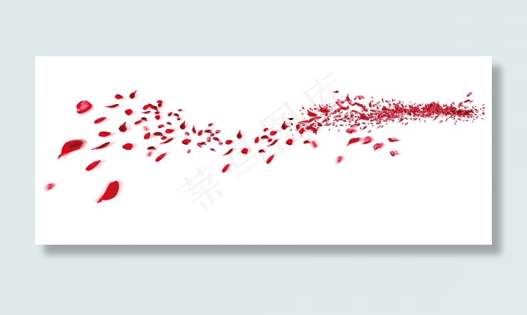红色漂浮花瓣png免扣元素
