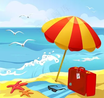 夏季热带度假背景图片