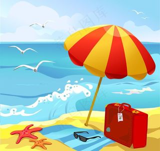 夏季热带度假背景图片