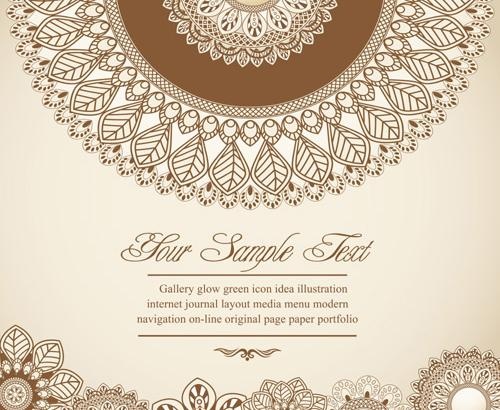 欧式花纹背景边框矢量