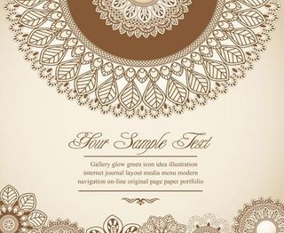 欧式花纹背景边框矢量