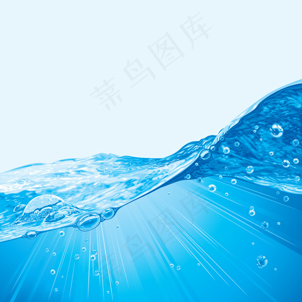 矢量动感蓝色水波素材eps,ai矢量模版下载