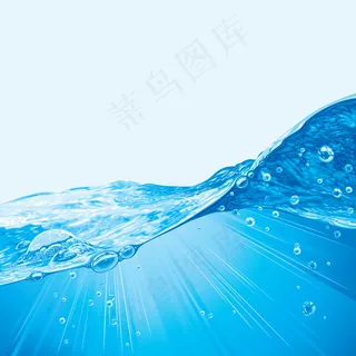 矢量动感蓝色水波素材