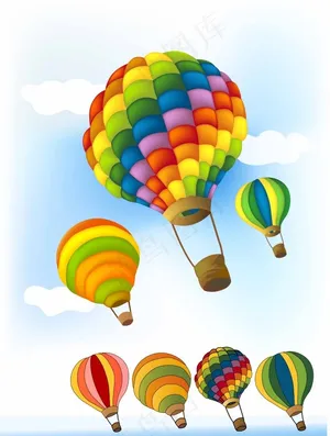 天上飞的热气球