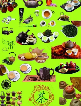 茶文化分层素材模板图片