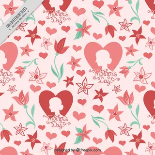 红色母亲节背景