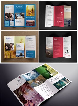 简洁时尚潮流企业宣传三折页