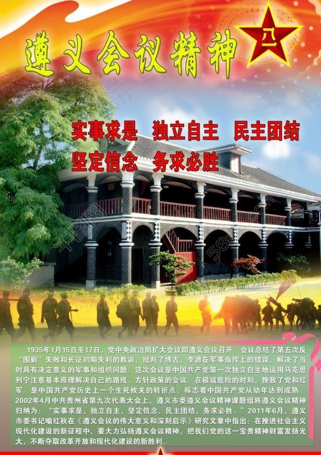 遵义会议精神图片(2268X3402(DPI:72))psd模版下载