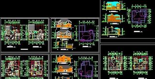 400平方左右小别墅全套施工图纸&...