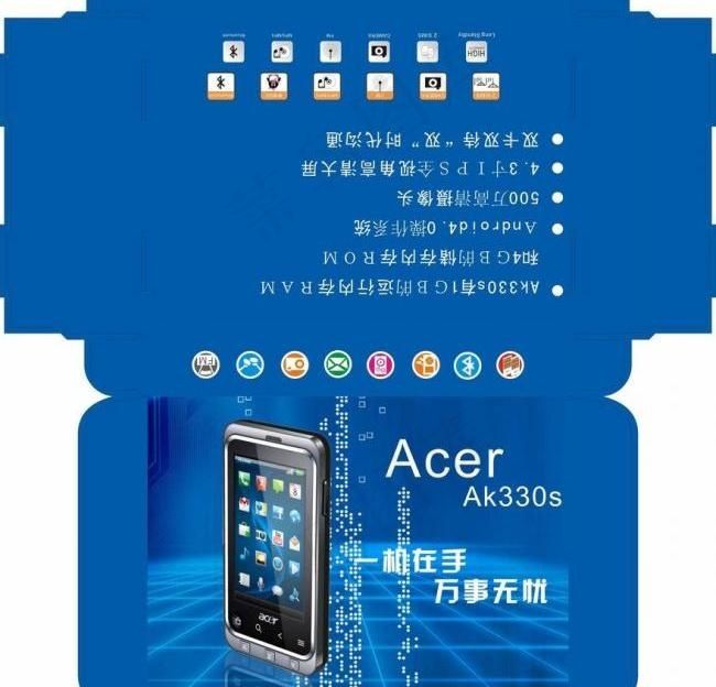 手机包装盒图片cdr矢量模版下载