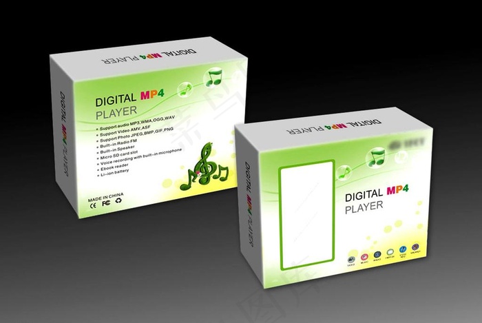 MP4 音乐 包装设计模版cdr矢量模版下载