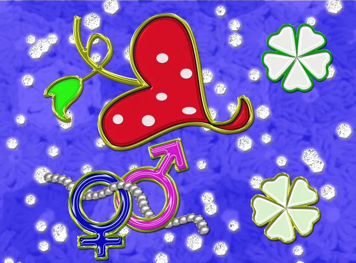 红桃心四叶草钻石背景光泽饰品psd模版下载