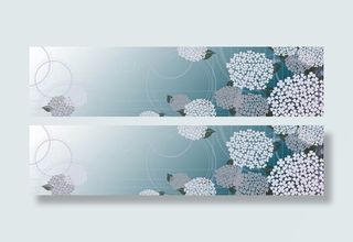 矢量花纹条幅背景