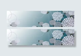 矢量花纹条幅背景