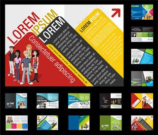 商务画册排版设计矢量素材