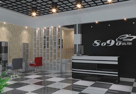 发廊设计效果图图片