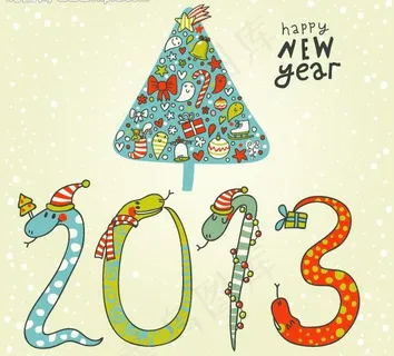 2013年蛇年字体创意设计图片