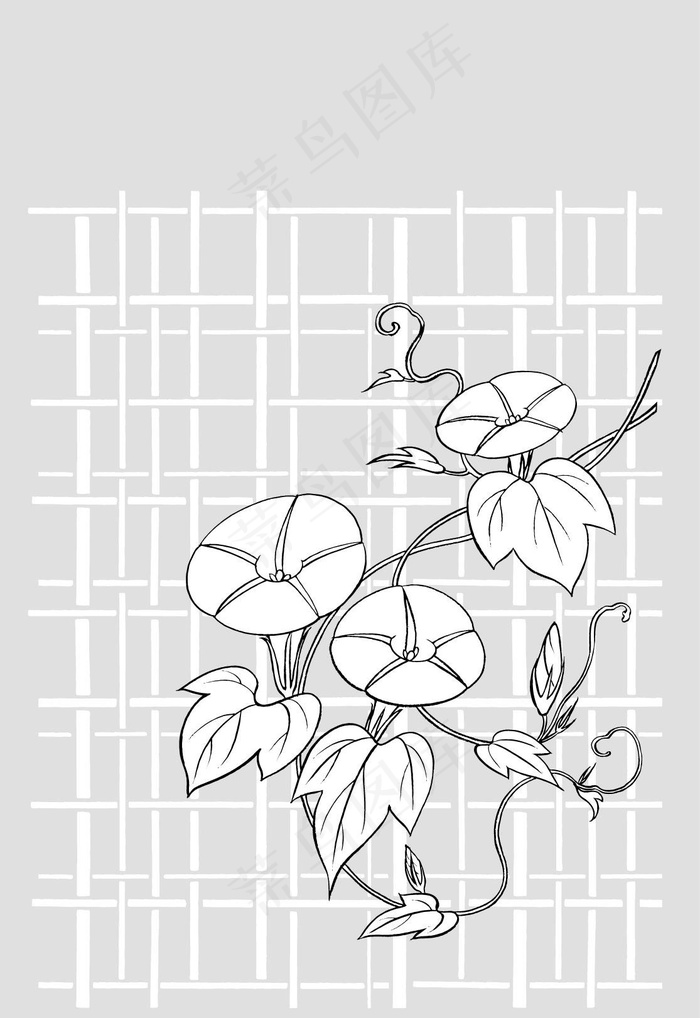 矢量线绘制flowers-26（牵...