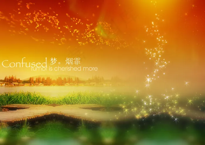 梦烟霏婚纱相册背景PSD分层(3346X2362(DPI:200))psd模版下载